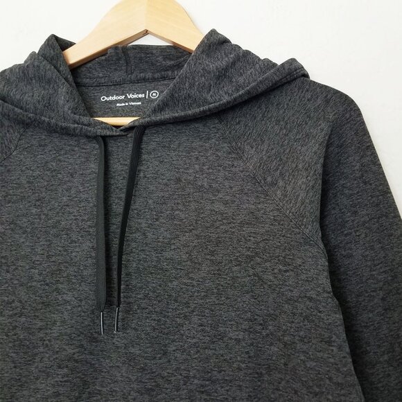 Outdoor Voices Women's Cloudknit All Day Hoodie Sweatshirt M Charcoal Gray SOFT - Picture 9 of 15